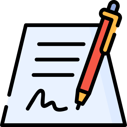 Sign signing signature proposal icon
