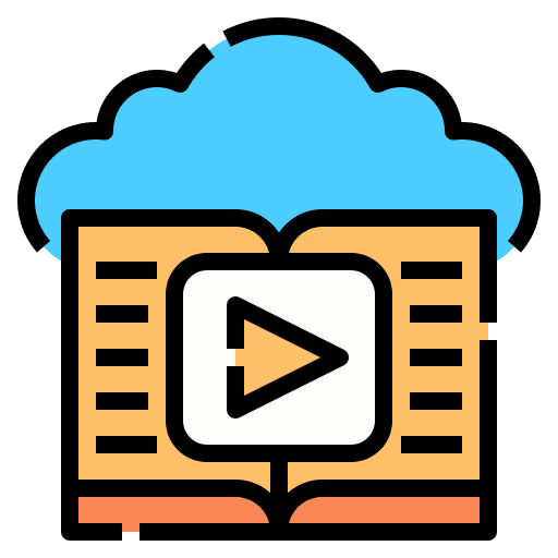 Cloud online library books education icon Cloud online library books education icon