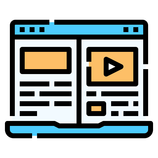 Laptop multimedia education electronic icon Laptop multimedia education electronic icon