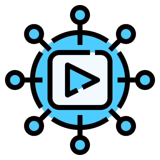 Network network video e learning icon Network network video e learning icon