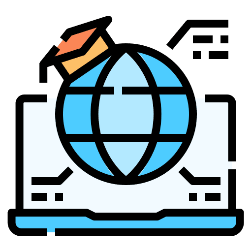 Online education education bachelor graduation hat icon Online education education bachelor graduation hat icon