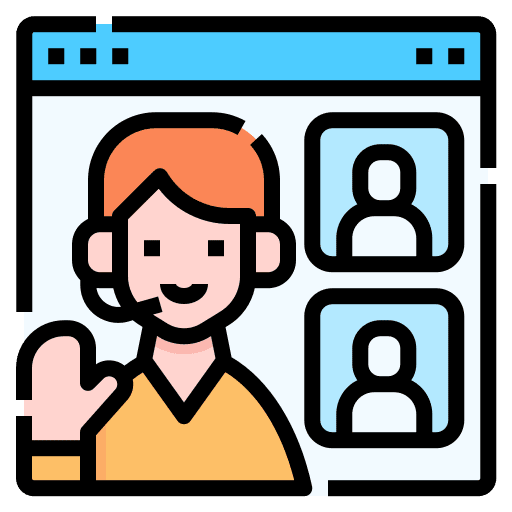 Video conference lesson video study icon Video conference lesson video study icon