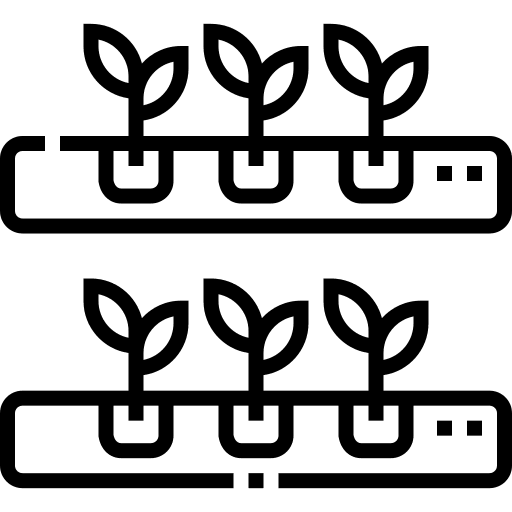 Hydroponic farming and gardening plant hydroponic icon