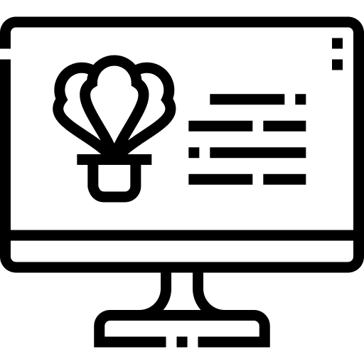 Monitor farming and gardening farm computer icon