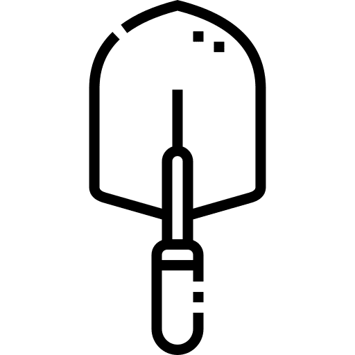 Shovel construction and tools gardening tools spade icon