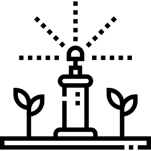 Sprinkler water plants garden icon