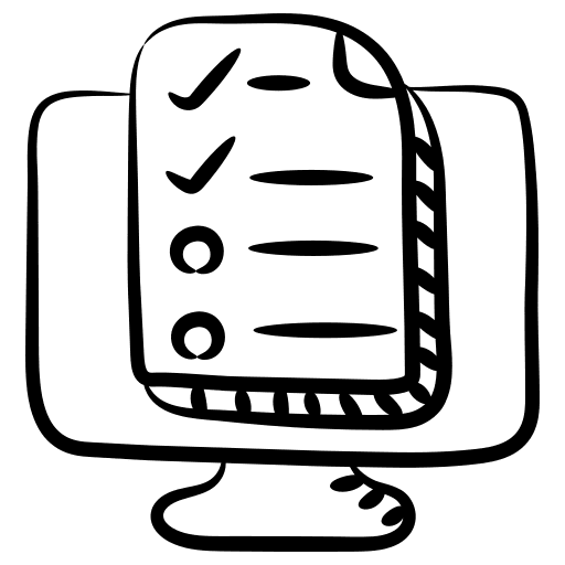 Exam results list document education icon