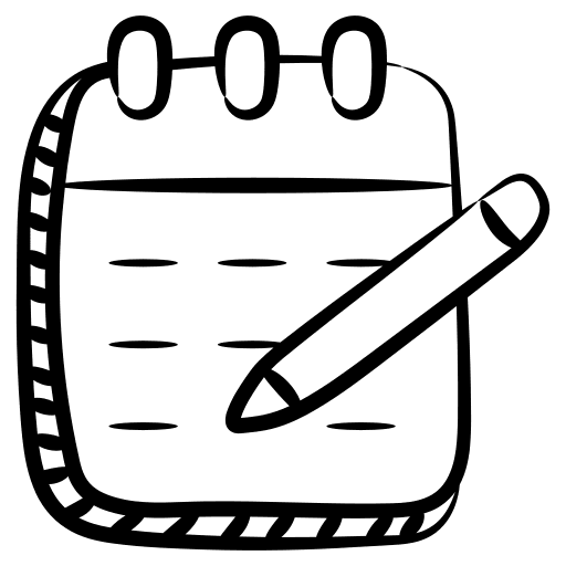 Notepad note memo pen icon