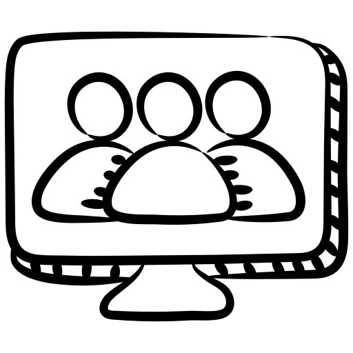 Online class conference video online class icon