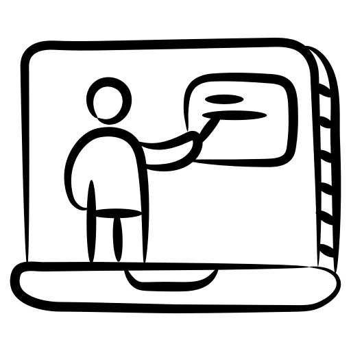 Online class online learning teacher online education icon