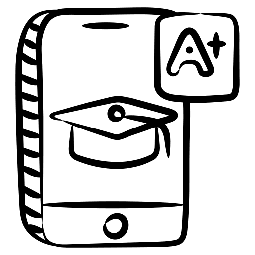 Student grades education test result icon