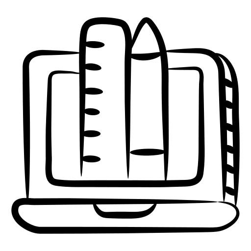 Graphic design laptop interface design software icon