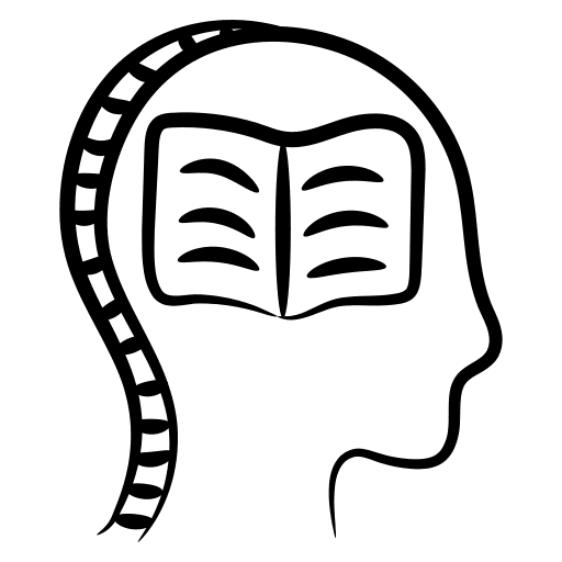 Knowledge memorize mind thinking icon