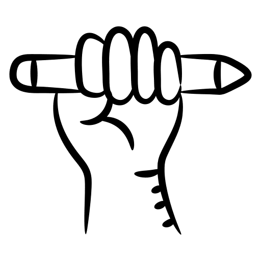 Knowledge student hand writing icon