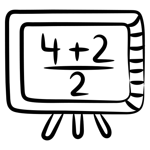 Mathematics class mathematics board icon
