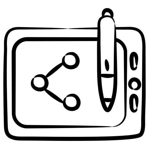 Pen tablet online learning pen tablet sharing icon