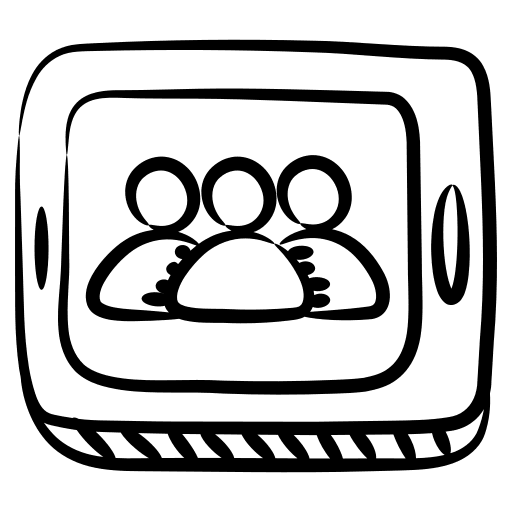 Video conference learning communications class icon