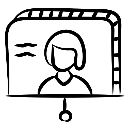 Video lecture online class teacher education icon