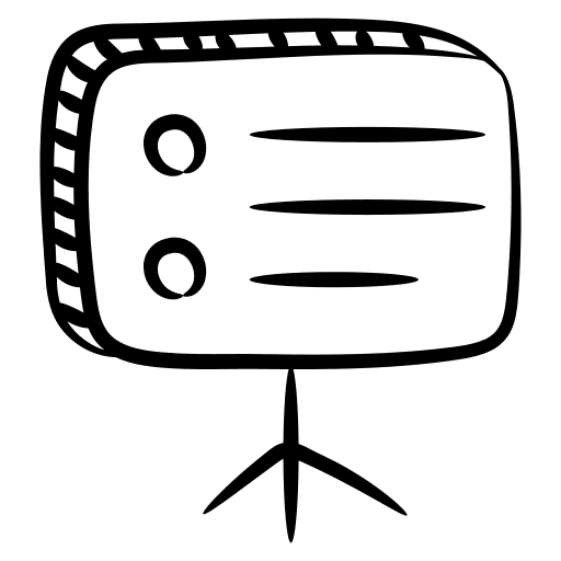 Whiteboard school material whiteboard presentation icon