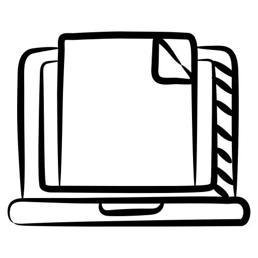 Online data files and folders screen document icon