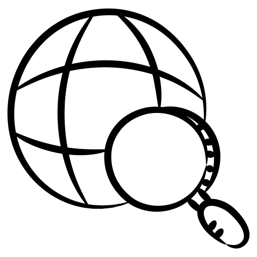 Online search globe online search earth icon