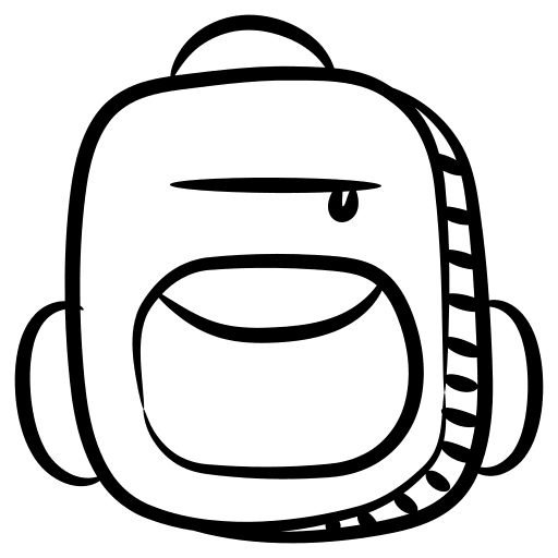 School bag student bag travel high school icon