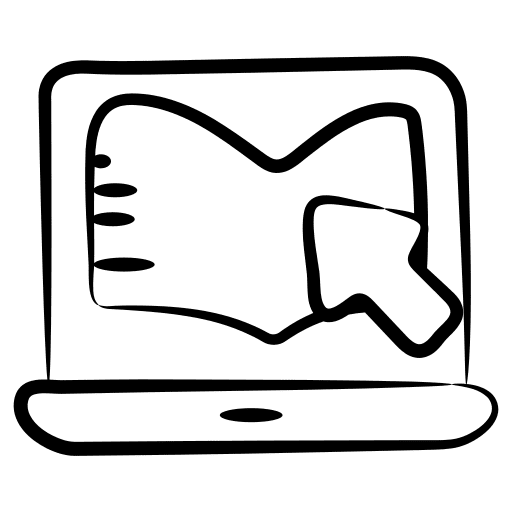 Online learning computer screen catalogue icon