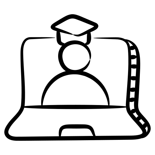 Scholar online learning graduate education icon