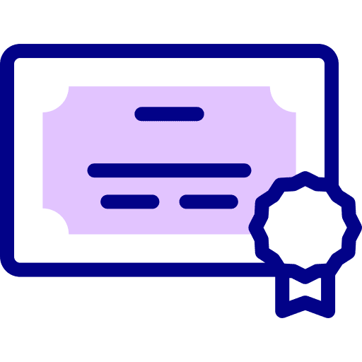 Certificate patent enroll contract icon