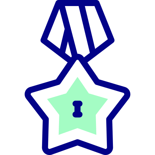 Medal quality award sports and competition icon