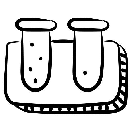 Test tubes lab chemical education icon