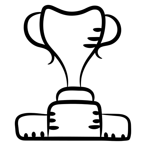 Trophy award sports and competition winner icon