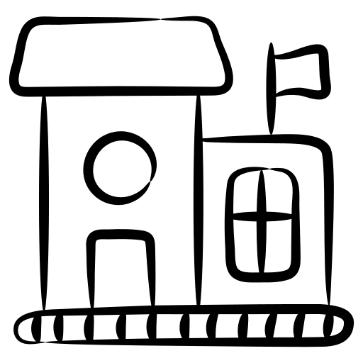 University college buildings building icon