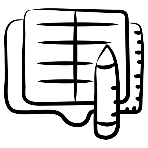 Workbook notebook pencil education icon