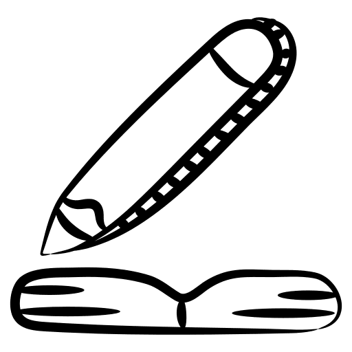 Workbook notebook pencil study icon