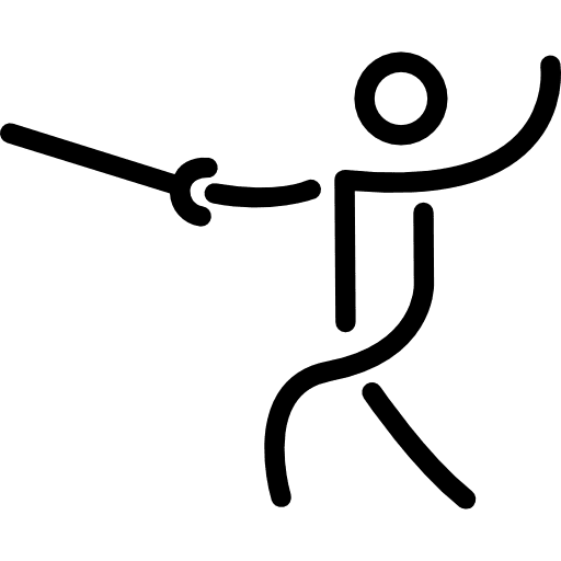 Swordsman sword sportive swords icon