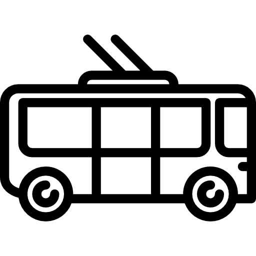 Trolleybus facing right vehicle automobile transport icon Trolleybus facing right vehicle automobile transport icon