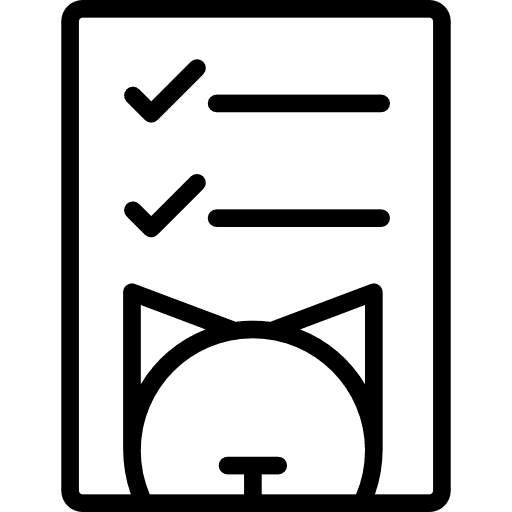 Cat health list cats veterinarian pet icon