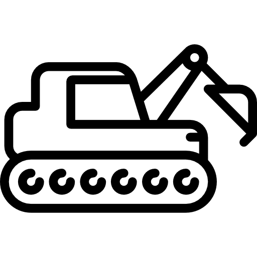 Excavator facing right machine excavators transport icon Excavator facing right machine excavators transport icon