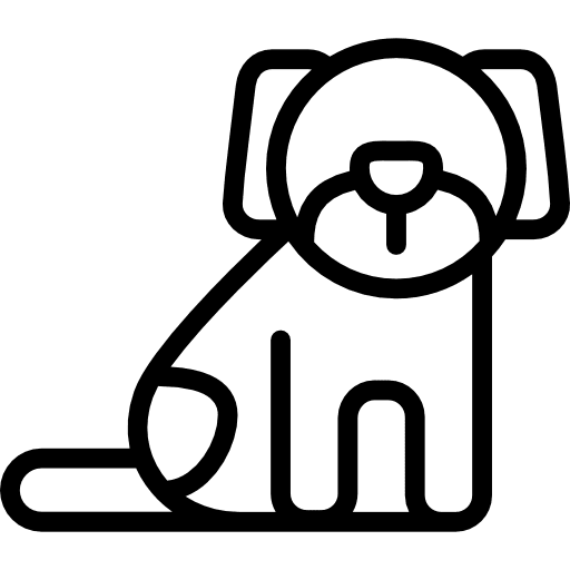 Sitting dog pets pet mammal icon