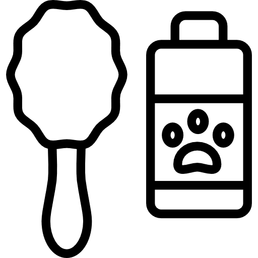 Pet comb cleaning grooming washing icon Pet comb cleaning grooming washing icon