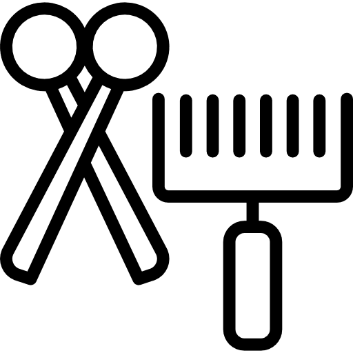 Pet grooming dog cat brush icon Pet grooming dog cat brush icon