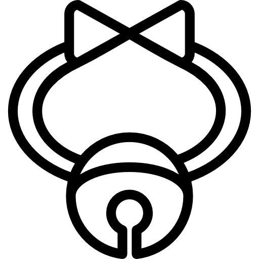 Sleighbell technology pet cat icon Sleighbell technology pet cat icon