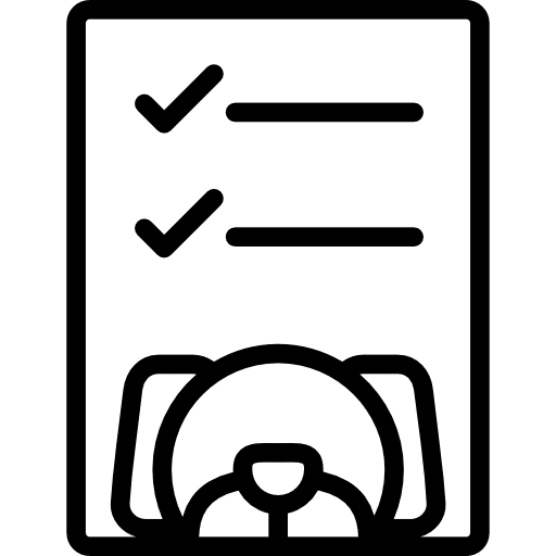 Dog health list veterinarian pet animal icon Dog health list veterinarian pet animal icon