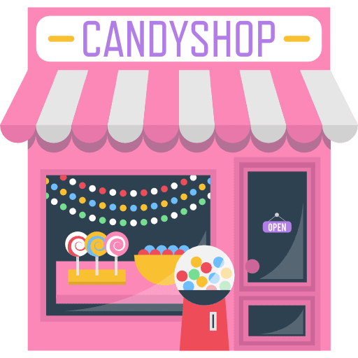 Candy shop candy shop building dessert icon