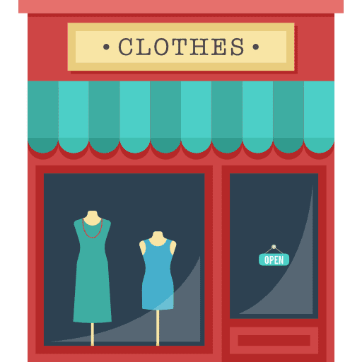 Clothes commerce buildings clothes icon