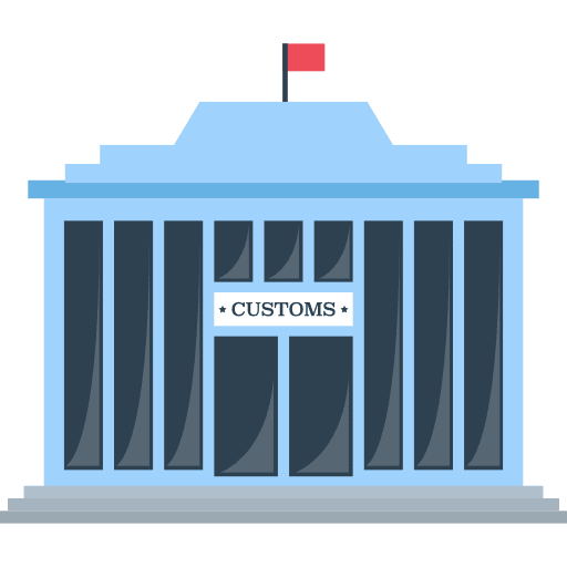 Customs information signs customer service icon