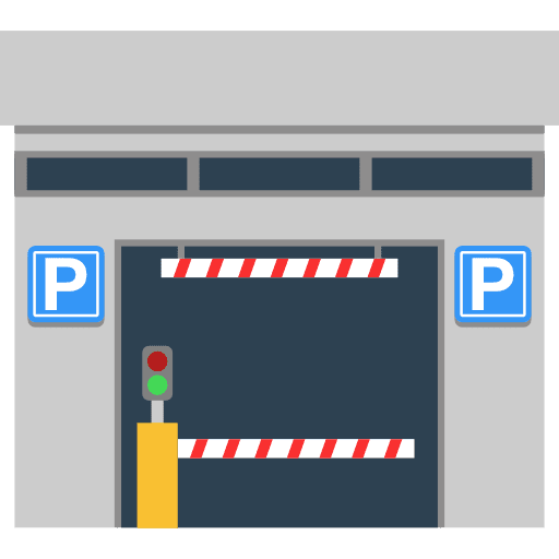 Parking building automobile vehicle icon