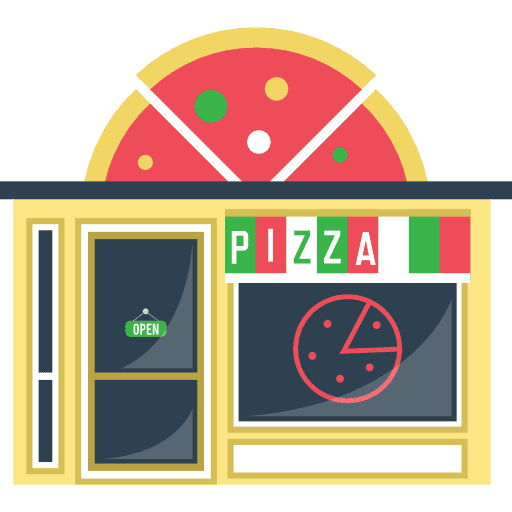 Pizza buildings pizzas italian food icon