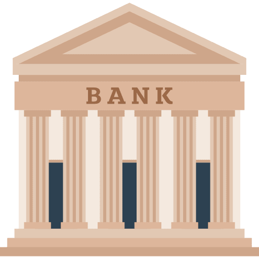 Bank business savings buildings icon